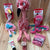 Trusty Pet Supplies Valentines Pink Toy & Treat Bundles for Dog & Cat