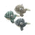 Gor Pets Gor Reef Whale Striped Plush Pet Toys - Green/Grey/Sand