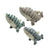 Gor Pets Gor Reef Shark Striped Plush Pet Toys - Green/Grey/Sand