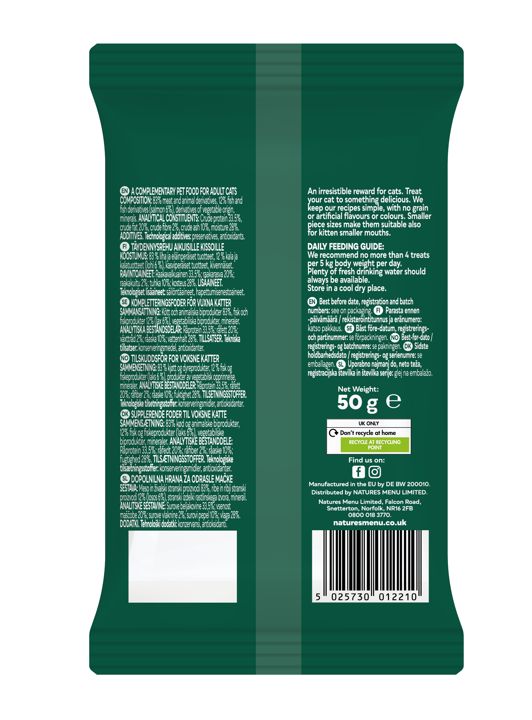 Natures Menu Original Salmon Cat Treats - Image 2