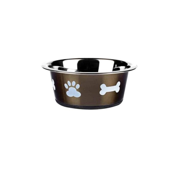 Classic Non Slip Posh Paws Dish 215mm Grey