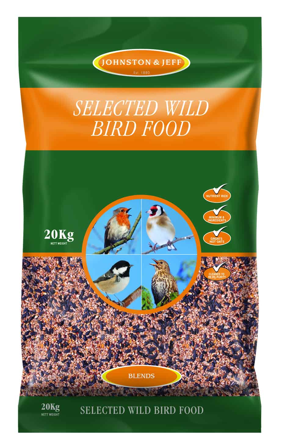 Johnston & Jeff Selected Wild Bird Seed 20kg Wild Bird Food Wild