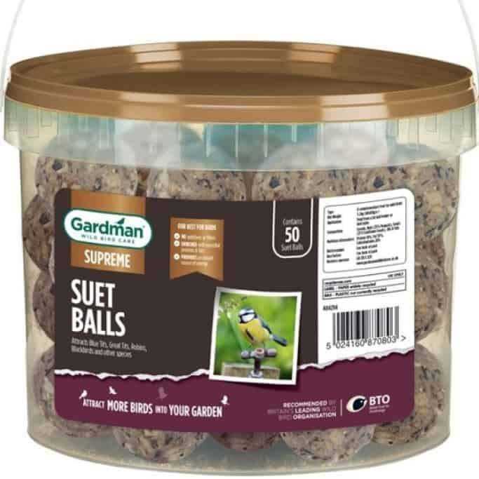 Gardman Supreme Energy Suet Fat Balls Tub of 50 Fatballs Food