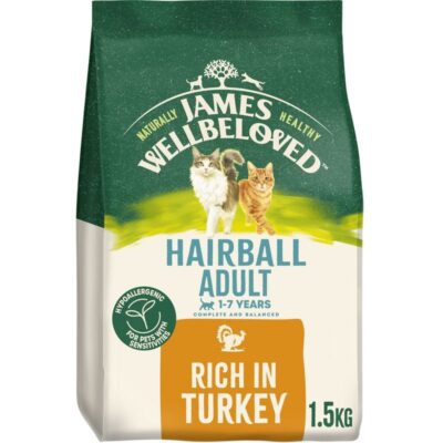 James Wellbeloved Adult Cat Hairball Rich In Turkey and Rice