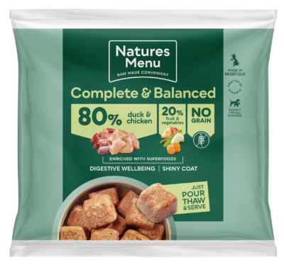 Natures Menu Raw Dog Food - 80% Duck & Chicken Raw Nuggets 1kg