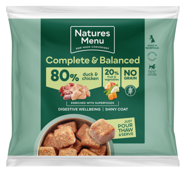 Natures Menu Raw Dog Food - 80% Duck & Chicken Raw Nuggets 1kg
