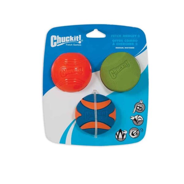 Chuckit Fetch Medley 2 Medium 3 Pack