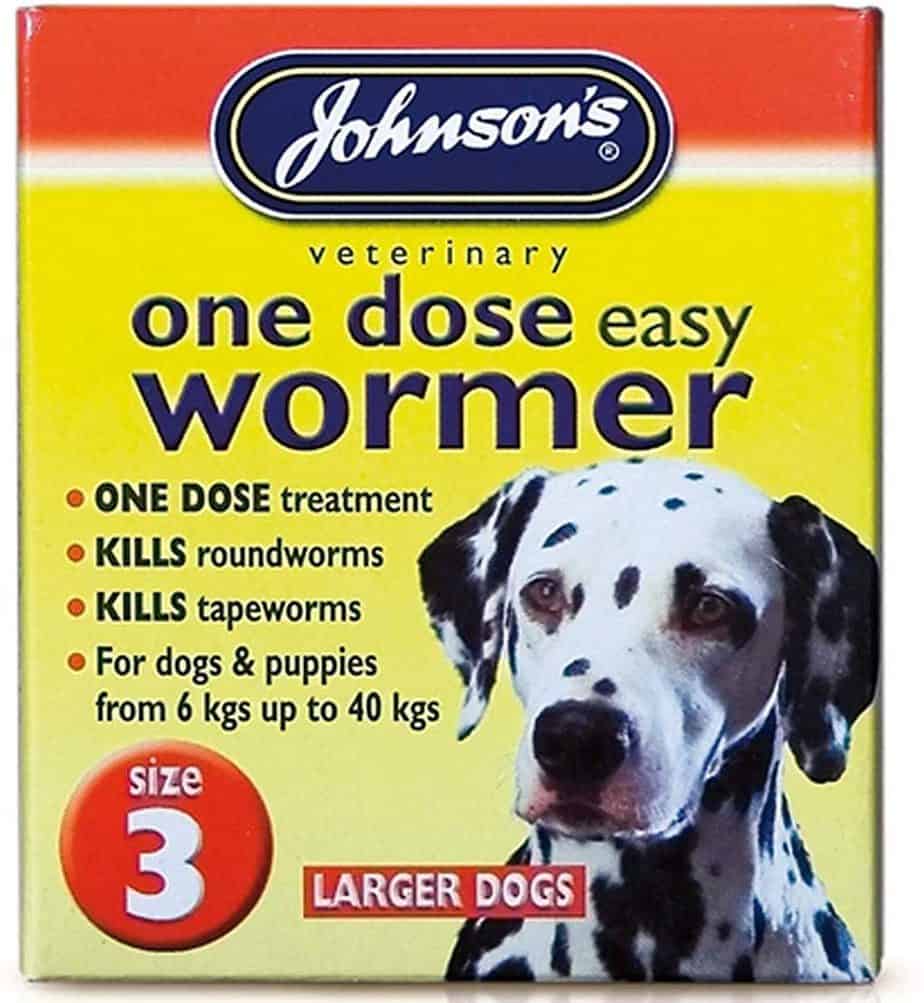 Johnson’s One Dose Wormer for Large Dogs Worming Medication and