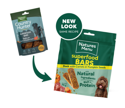 Natures Menu Country Hunter Duck, Pumpkin and Carrot Superfood Bars for Dogs