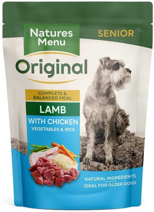 Natures Menu Original Lamb and Chicken Senior Dog Pouches Wet Dog