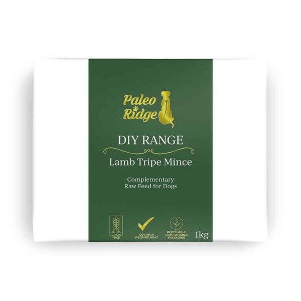 Paleo Ridge Raw Dog Food DIY Lamb Tripe Mince 1kg Trusty Pet Supplies