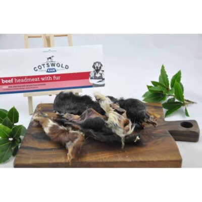 Cotswold Raw Beef Headmeat with Fur