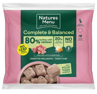 Natures Menu Raw Dog Food - 80% Salmon & Turkey Dog Food Nuggets 1kg