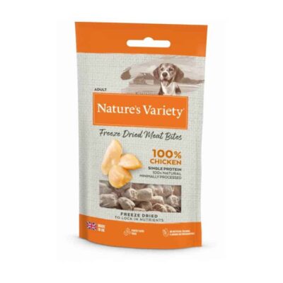 Nature's Variety Freeze Dried Meat Bite Dog Treats - Chicken