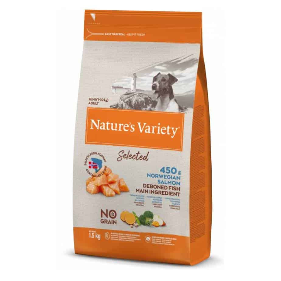 Nature’s Variety Selected Dry Dog Food Mini Adult Norwegian Salmon 1