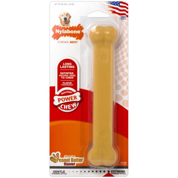 Nylabone Dura Chew Peanut Butter Flavour Dog Chew Toy Small