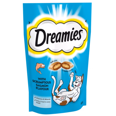 DREAMIES™ with Scrumptious Salmon Flavour Cat Treats 60g