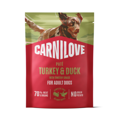 Carnilove Turkey & Duck with Timothy Grass Wet Dog Food Pouches 12 x 300g