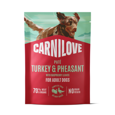 Carnilove Turkey & Pheasant with Raspberry Leaves Wet Dog Food Pouches 12 x 300g