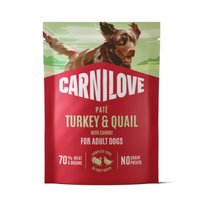 Carnilove Turkey & Quail with Carrot Wet Dog Food Pouches 12 x 300g