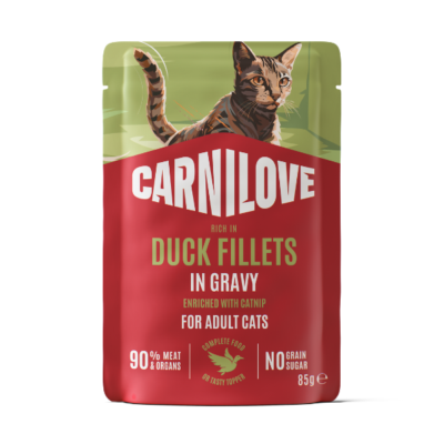 Carnilove Duck with Catnip Wet Cat Food Pouches 24 x 85g