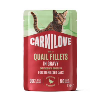 Carnilove Quail with Dandelion Wet Cat Food Pouches 24 x 85g
