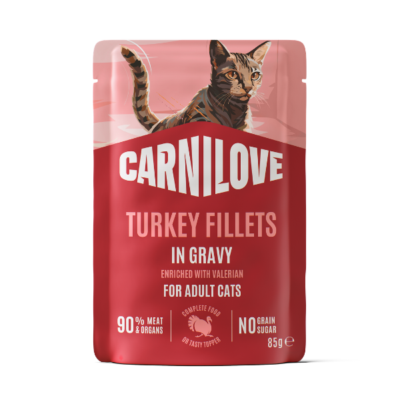 Carnilove Turkey with Valerian Root Wet Cat Food Pouches 24 x 85g