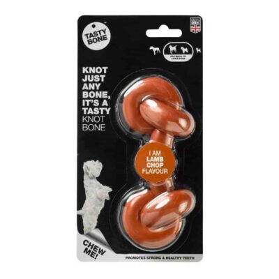 TastyBone Knotted Lamb Chop Flavour Nylon Chew Toy
