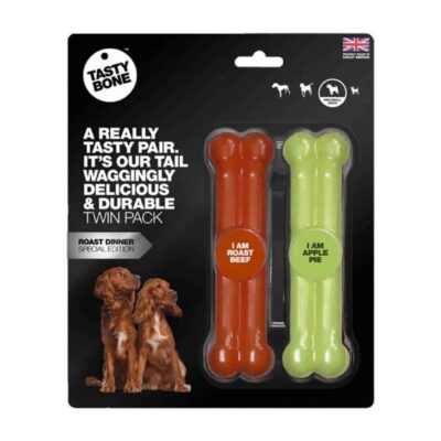 TastyBone Twin Pack Roast Dinner Edition Nylon Chew Toys