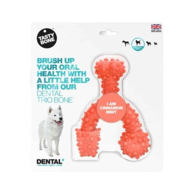 TastyBone Dental Trio Bone Cinnamon Mint Flavour Chew Toy