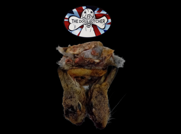The Dogs Butcher Raw Dog Food – x2 Wild Rabbit Heads + x4 Rabbit Feet