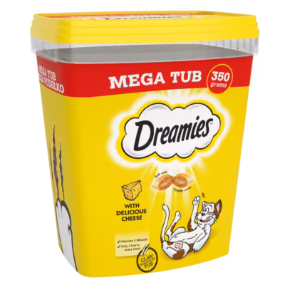 DREAMIES™ with Delicious Cheese Cat Treats Mega Tub 350g