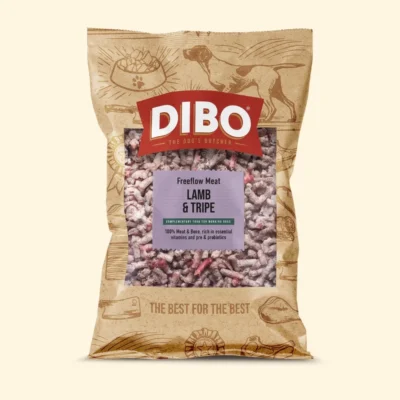 DIBO - Raw Dog Food Freeflow Lamb & Tripe 1kg