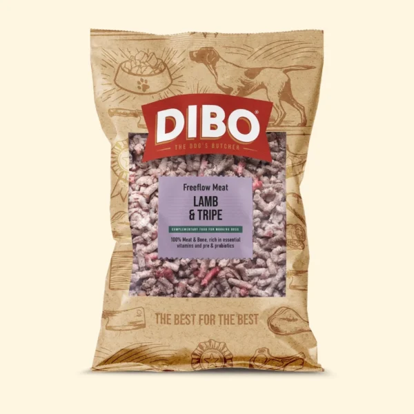 DIBO - Raw Dog Food Freeflow Lamb & Tripe 1kg