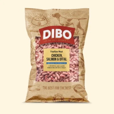 DIBO - Raw Dog Food Freeflow Chicken, Salmon & Offal 1kg