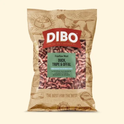 DIBO - Raw Dog Food Freeflow Duck, Tripe & Offal 1kg