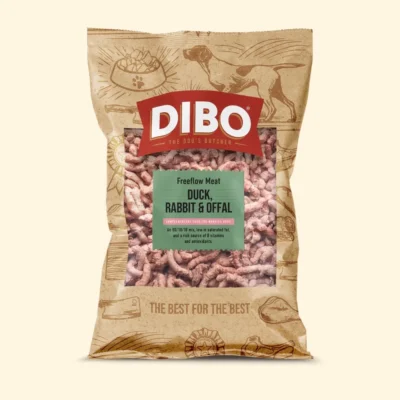 DIBO - Raw Dog Food Freeflow Duck, Rabbit & Offal 1kg