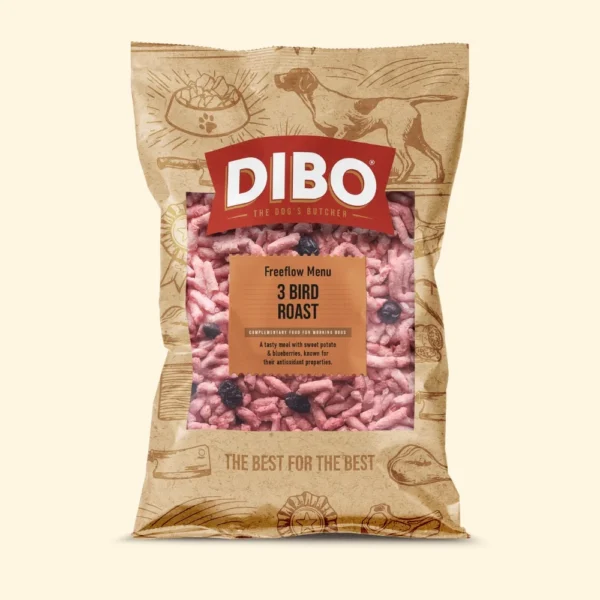 DIBO - Raw Dog Food Freeflow 3 Bird Roast 1kg