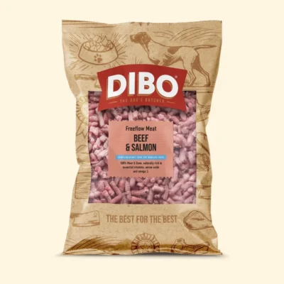 DIBO - Raw Dog Food  Freeflow Beef & Salmon 1kg