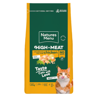 Natures Menu High in Meat Chicken Dry Cat Food 1.25kg