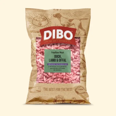 DIBO - Raw Dog Food Freeflow Duck, Lamb & Offal 1kg