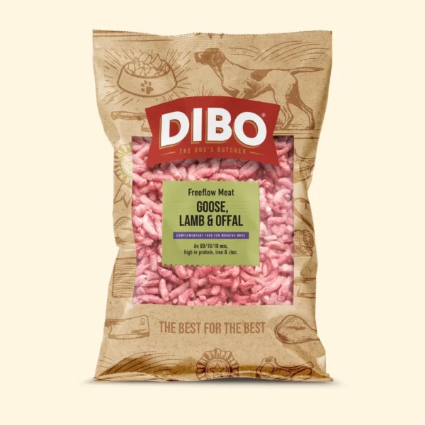DIBO - Raw Dog Food Freeflow Goose, Lamb & Offal 1kg