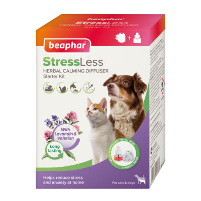 Beaphar StressLess Herbal Calming Diffuser For Cats & Dogs, starter kit with 1 x plug-in and 1 x 30ml refill