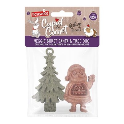 Rosewood Festive Dog Veggie Burst Santa & Tree Duo