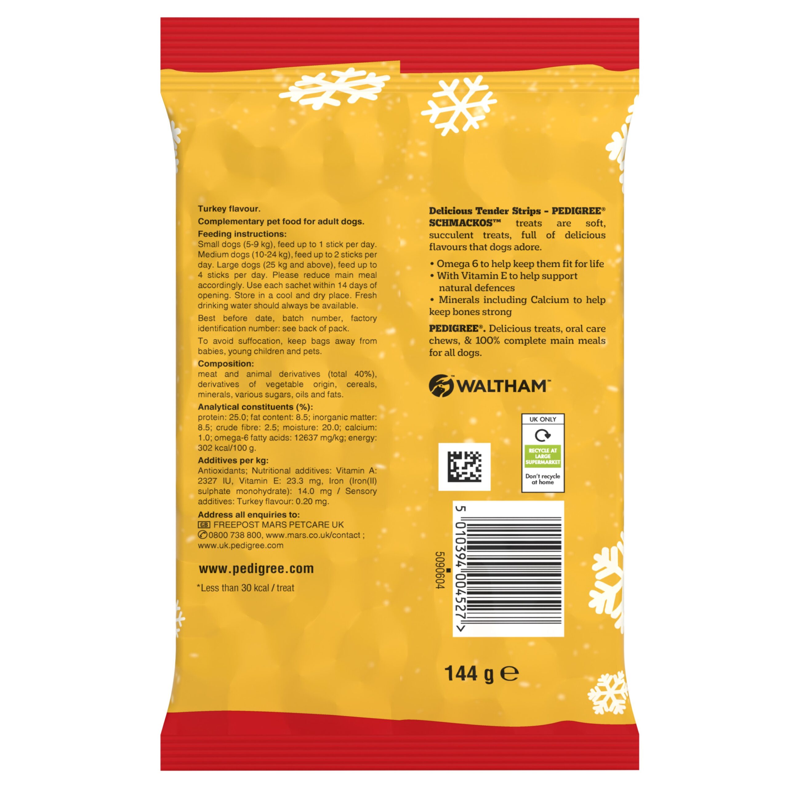 Pedigree Christmas Schmackos with Turkey 20 Sticks - Image 2