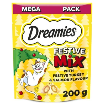 Dreamies Festive Cat Treats Turkey & Salmon 200g