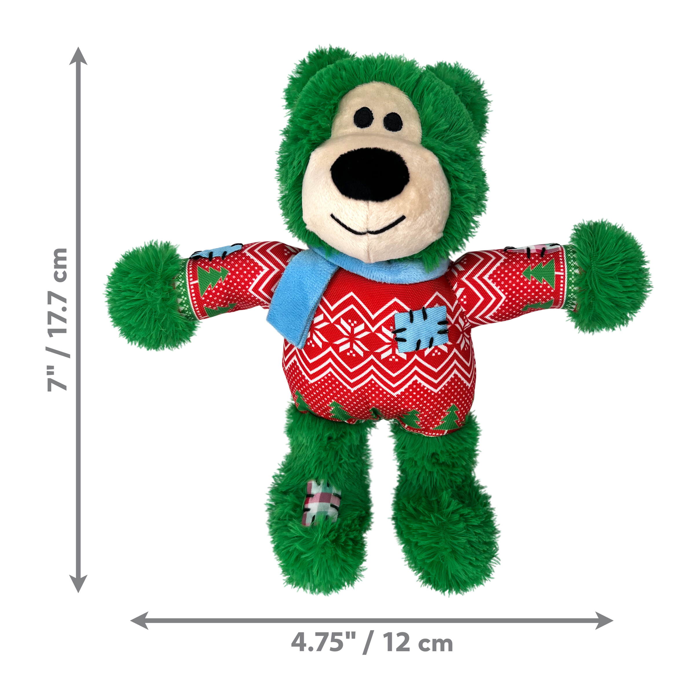 KONG Holiday Wild Knots Bear White Sm/Md Style 2 - Image 3