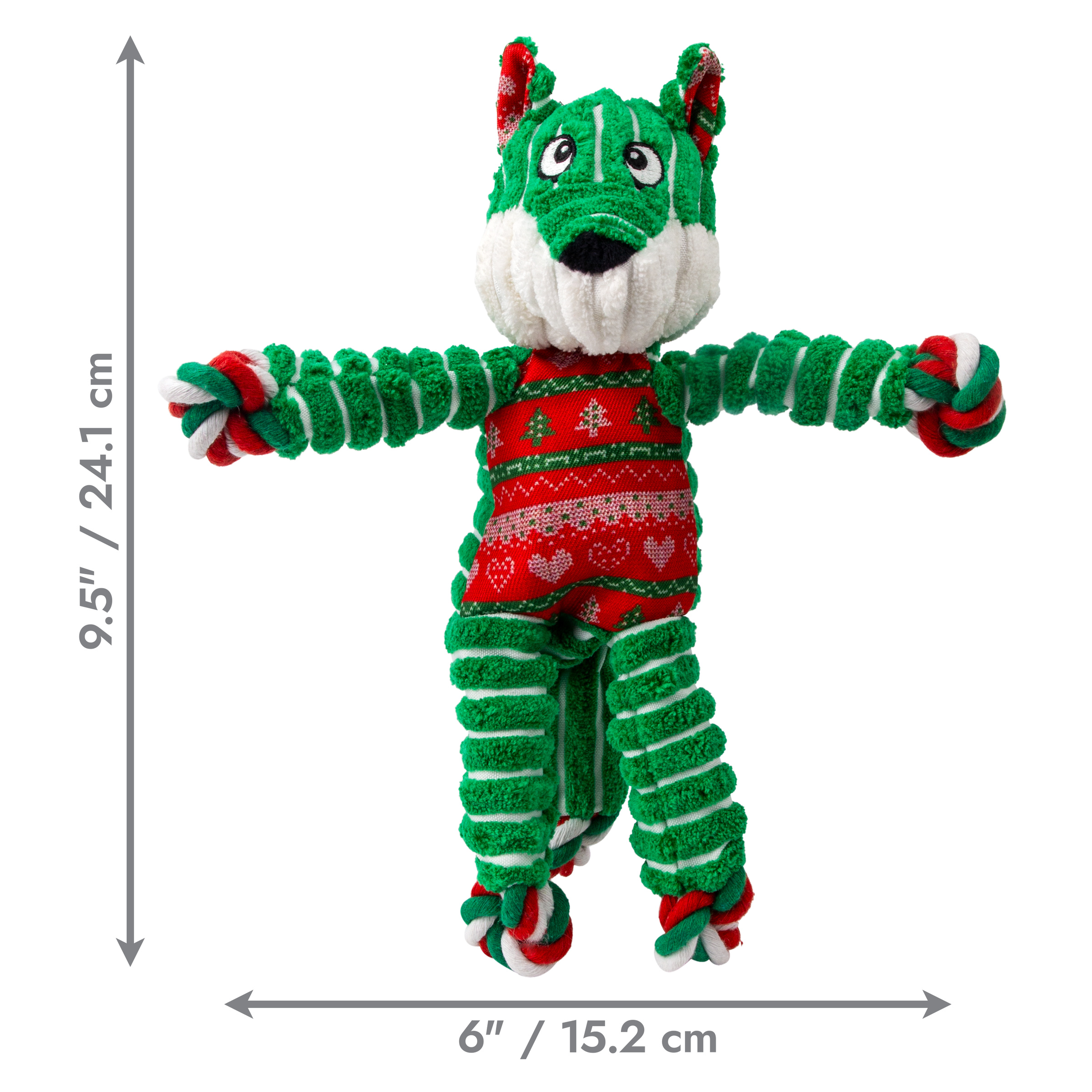 KONG Holiday Floppy Knots Fox Sm/Md - Image 3