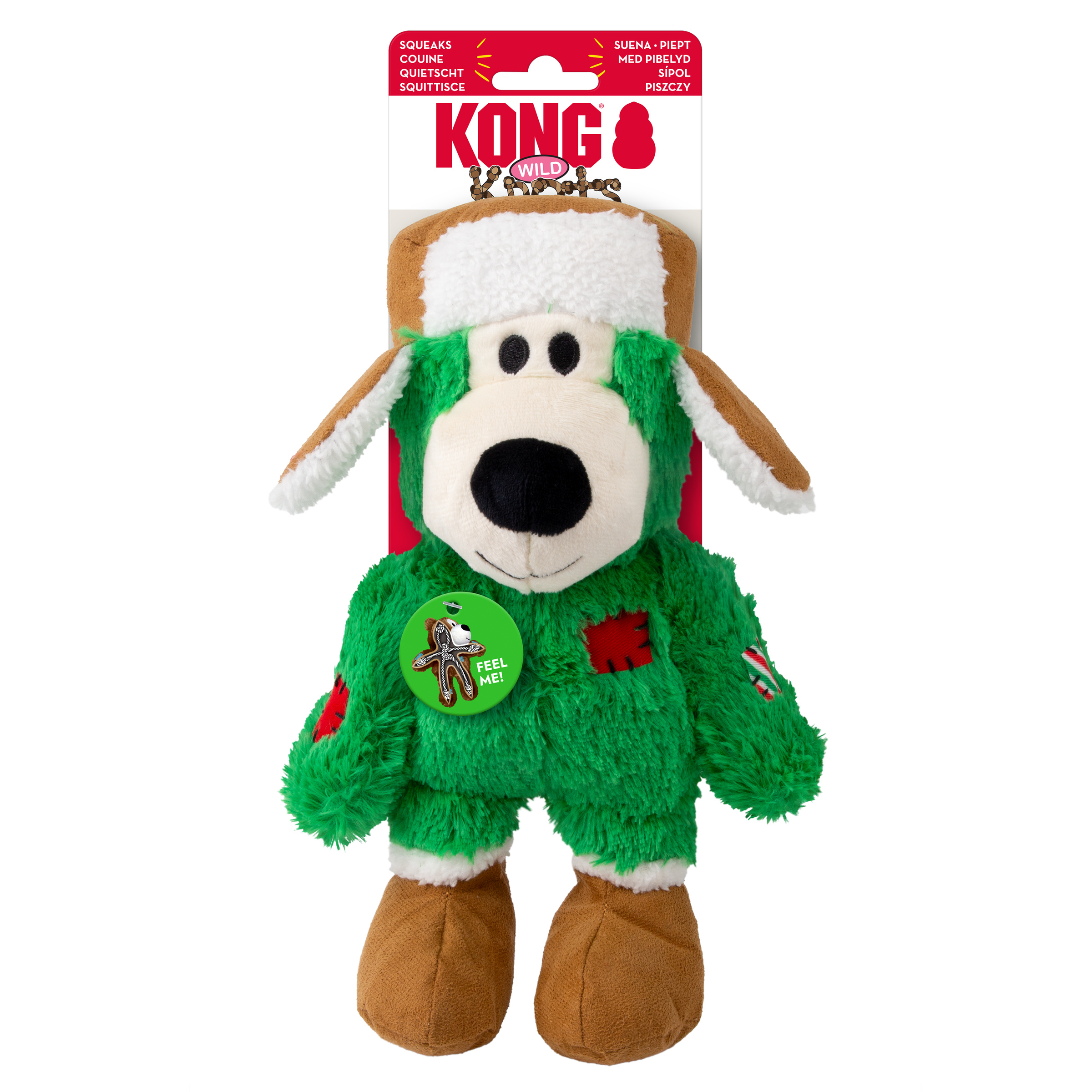 KONG Holiday Wild Knots Bear Green Md/Lg - Image 2