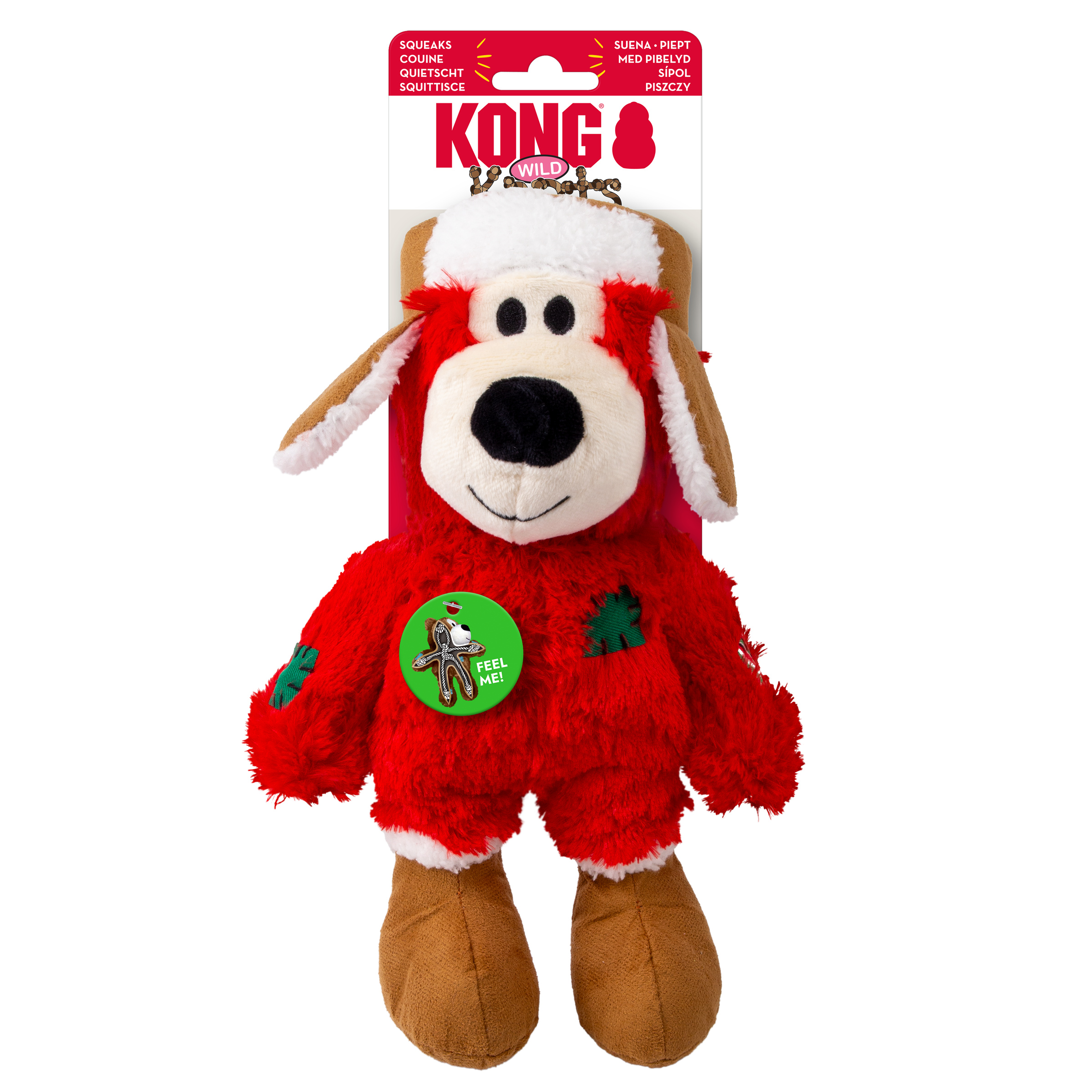 KONG Holiday Wild Knots Bear Red Md/Lg - Image 2